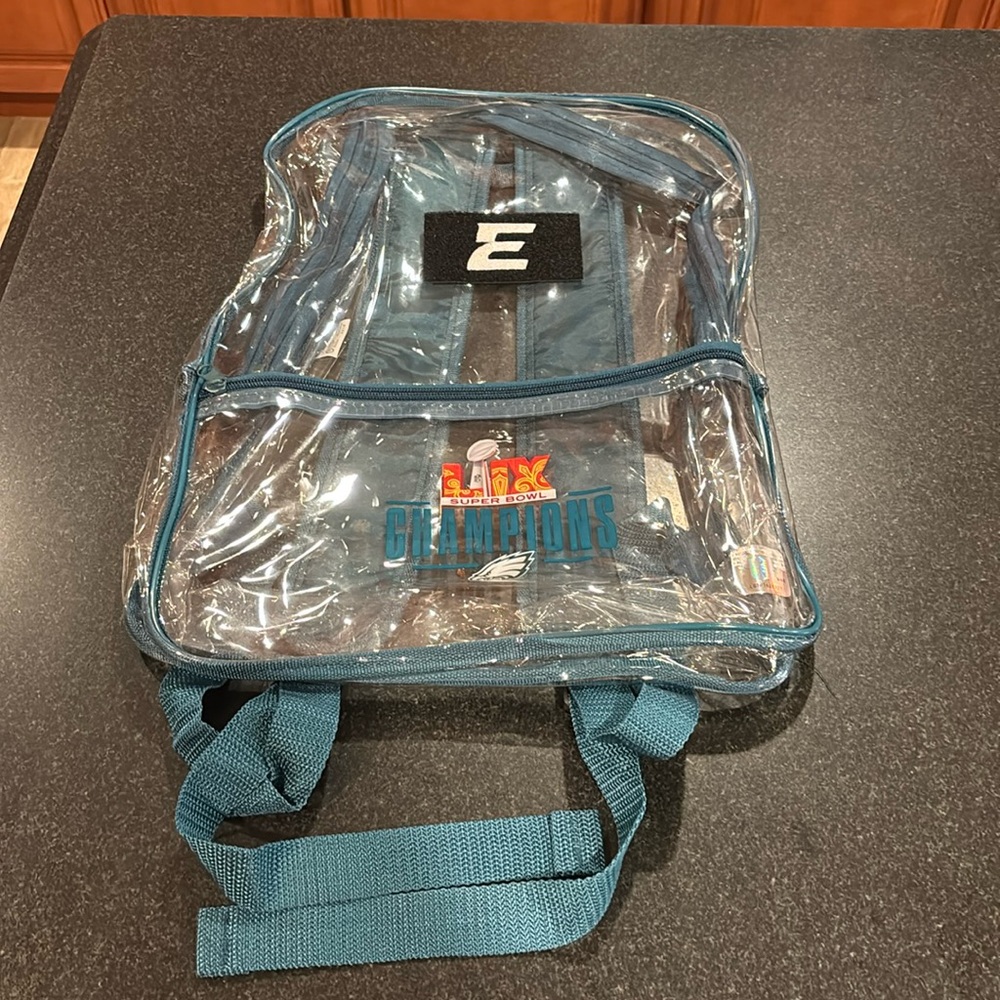 Philadelphia Eagles Clear Backpack, brand new, exclusive merchandise